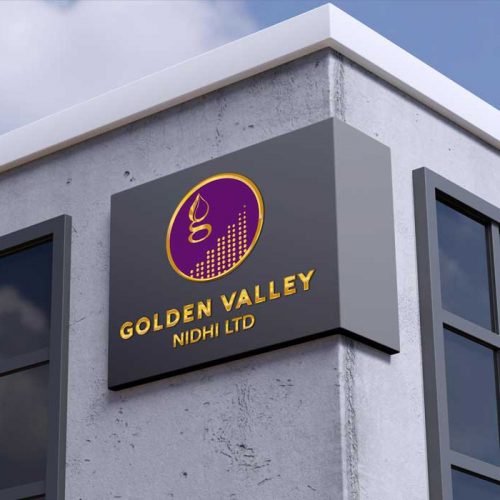 Golden Valley Nidhi Logo logo design company in Trivandrum Finance logo design bank logo design